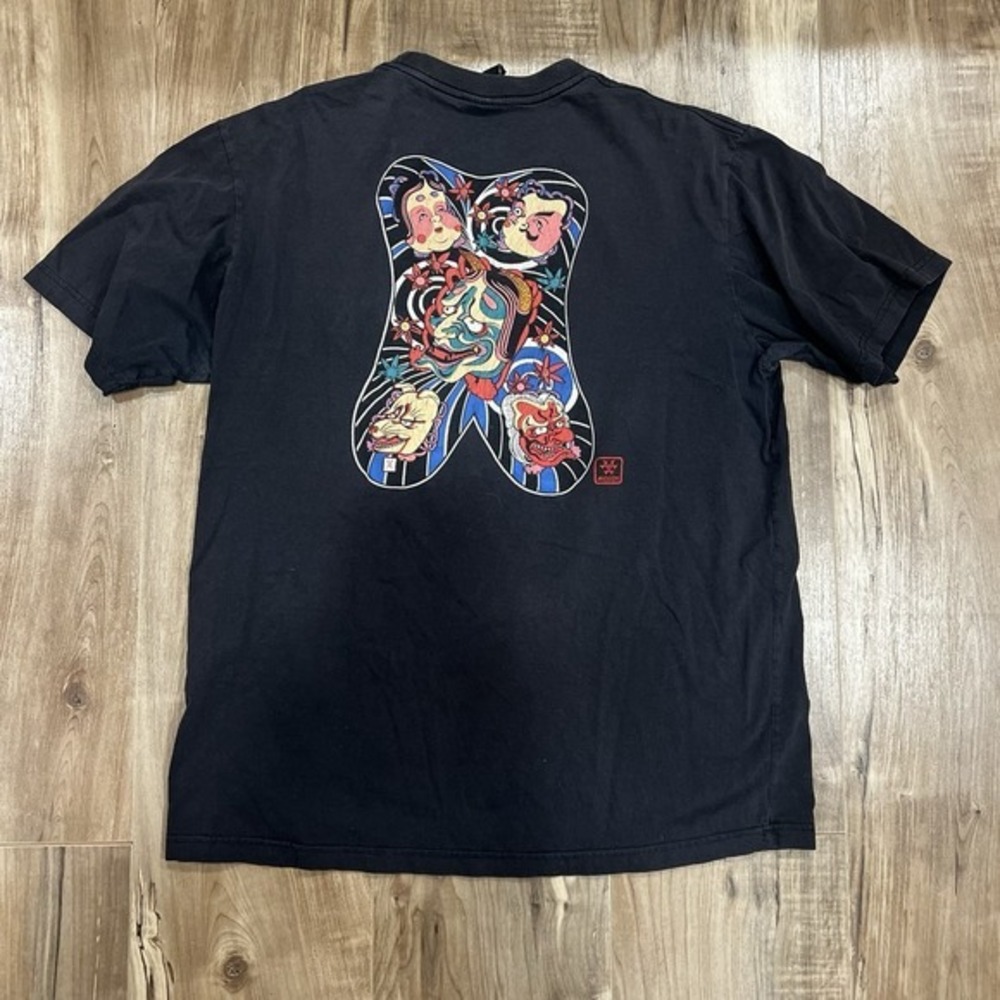 Ronin Oni Hannya Mask T Shirt‎ L Black Japanese Tattoo Streetwear Core tee